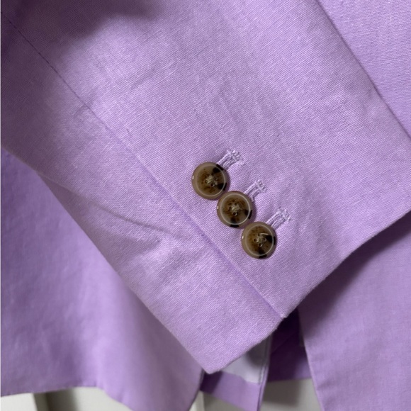 Lavender Linen-blend Blazer - Picture 5 of 12